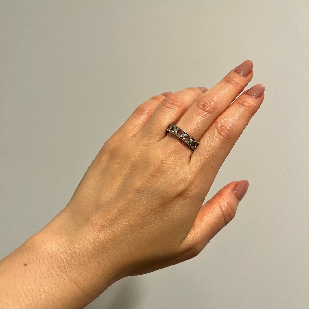 NEW Diamonique Simulated Diamond Band Ring